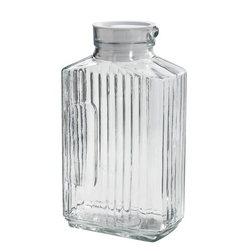 Anchor Hocking Foodservice  93221AHG17  Bistro Pitcher - White Lid 2 QT