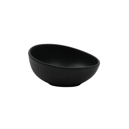 G.E.T. Enterprises  B-401-DG  2 oz. Dark Gray Melamine Ramekin, Small Oval Sauce Cup