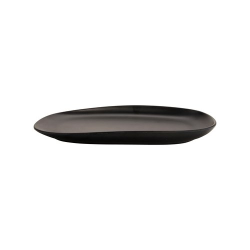 G.E.T. Enterprises  CS-1275-DG  12'' x 7.5'' Dark Gray, Melamine, Oval Coupe Dinner Plate