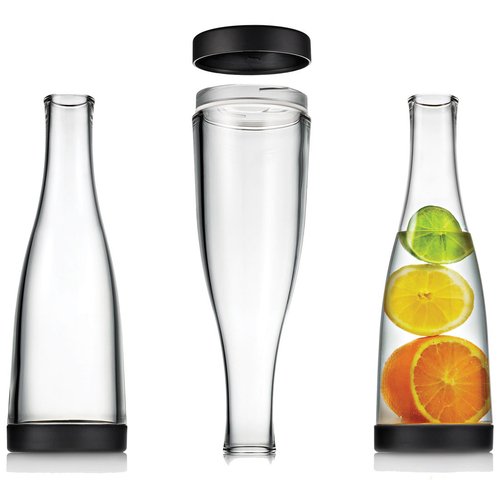 Drinique SRV-CA-CLR-12 Carafe with Removable Base 32 oz (850ml - 925ml max) - CLEAR, (H 11-5/8'', T 1-5/8'', D 3-7/8'', B 2-7/8'')