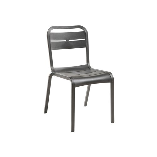 Grosfillex  UT110002  Cannes Stacking Side Chair, indoor/outdoor use, resin, charcoal
