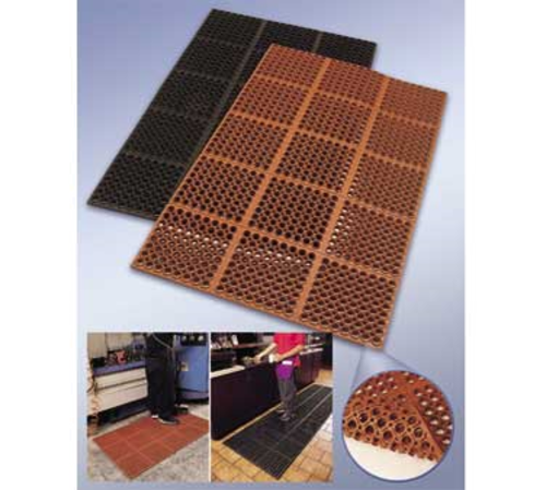 Cactus Mat 3525-R1 Red VIP Tuffdek Anti-Fatigue Mat, 3' x 5', 7/8'' thick