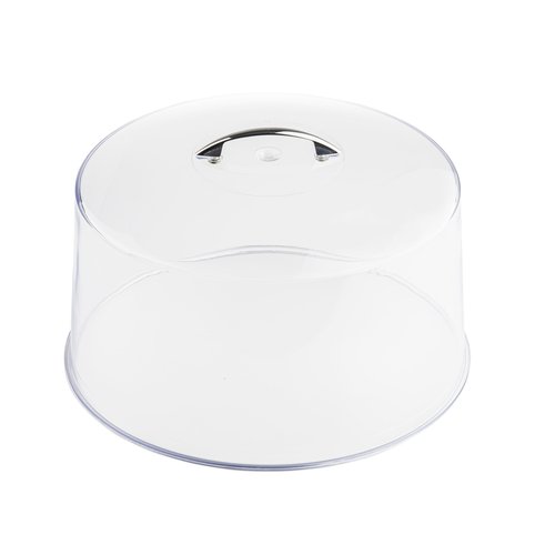 TableCraft Products  422A  Assembled Cake Cover w/ Chrome Plated Handle 12'' dia. X 7.5''