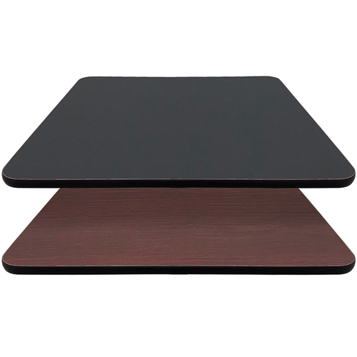 Oak Street MB2430 Reversible Table Top, square, 24'' x 30'', 1'' thick, melamine surface, mahogany/black