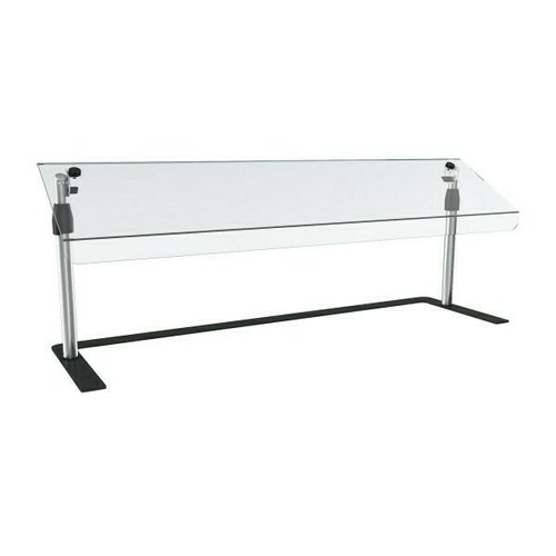 Vollrath  MB48  48'' Mobile Countertop Breathguard, height adjustable curved acrylic panel