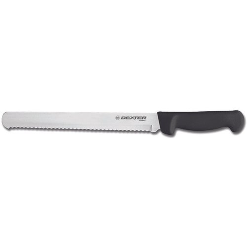 Dexter Russell  31604B  10'' scalloped slicer, black handle