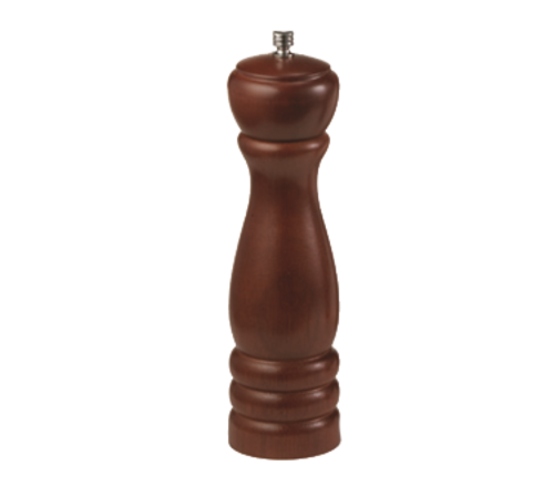 TableCraft Products PM1908 8'' Wood Pepper Mill, Mahogany Finish