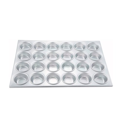 Winco AMF-24 24 Cup Muffin Pan, Non-stick, 3oz, Alu