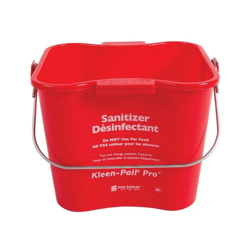 CFS Brands  KPP97RD  Kleen-Pail Pro Sanitizing Bucket, 3 qt., plastic, red