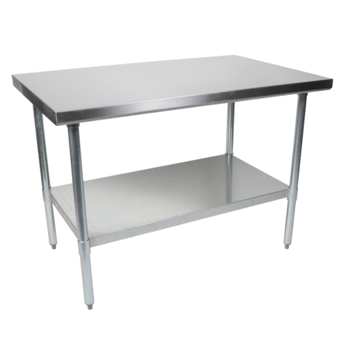 John Boos  FBLG3624-X  Work Table, 36''W x 24''D,18/430 stainless flat top, galvanized undershelf