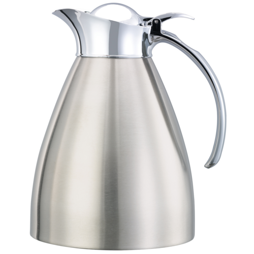Service Ideas MAR10BS Marquette Series Carafe, 1 liter, vacuum insulated, flip top lid, brushed finish
