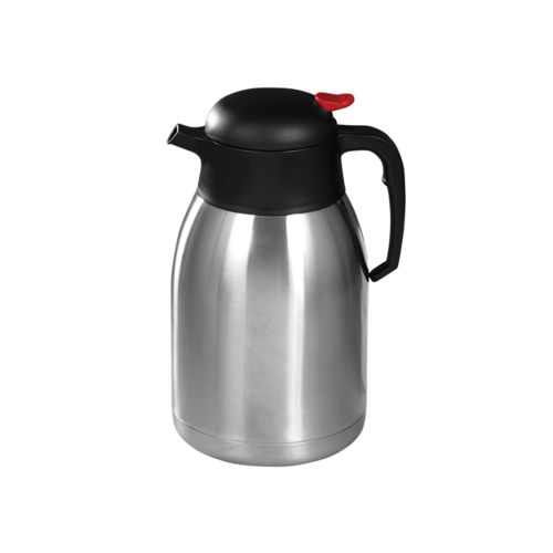 Winco CF-2.0 2L Carafe, Insulated, Push Button, S/S