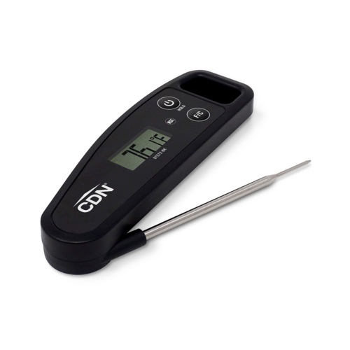 CDN DT572-BK Digital Folding Thermometer, 1.7mm thin tip, 3-3/8'' stem